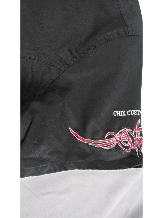 Chrome Eagle Black shirt XXL Women button down Chix Custom Cycles Embroydered - Picture 5 of 15